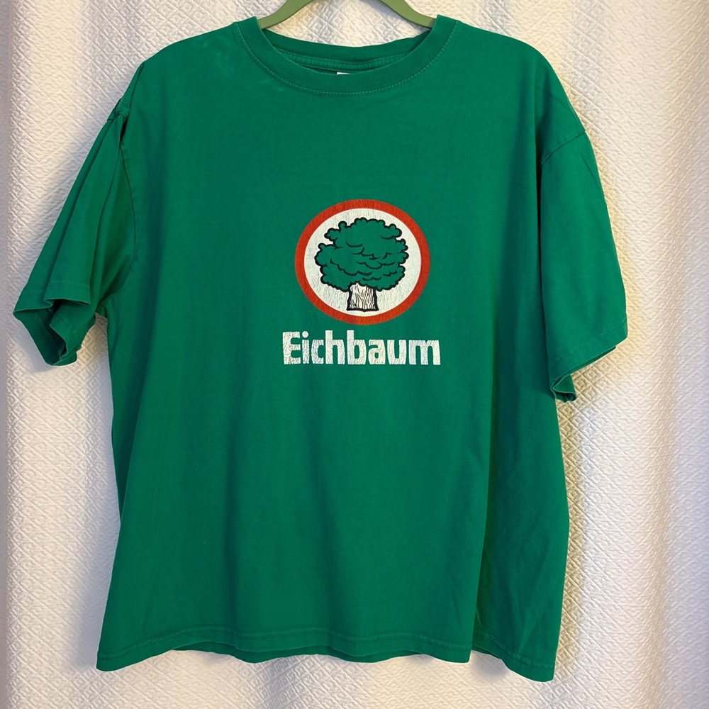 Eichbaum Beer Logo Men’s T-Shirt XL Green Graphic Tee- RARE!